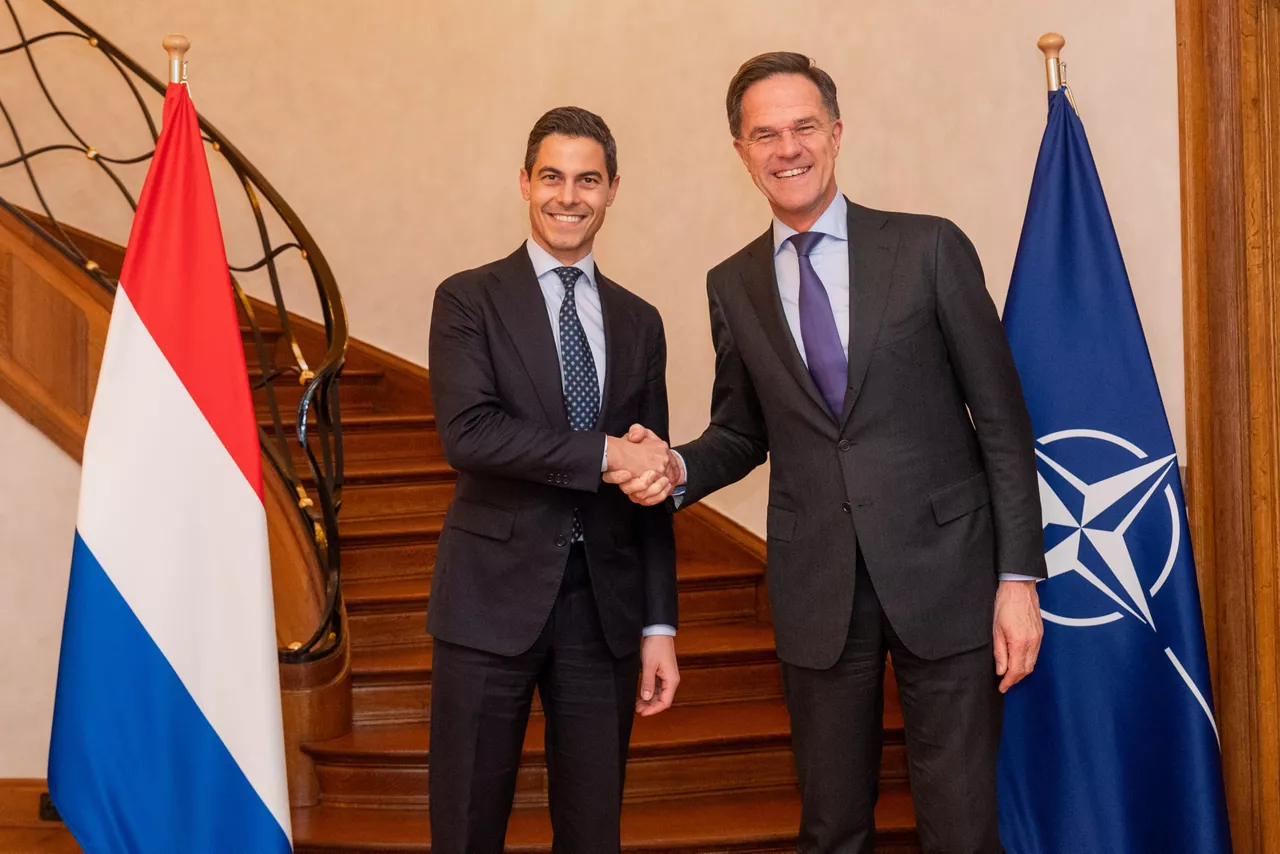 NATO Secretary General Mark Rutte and Prime Minister of the Netherlands, Rob Jetten