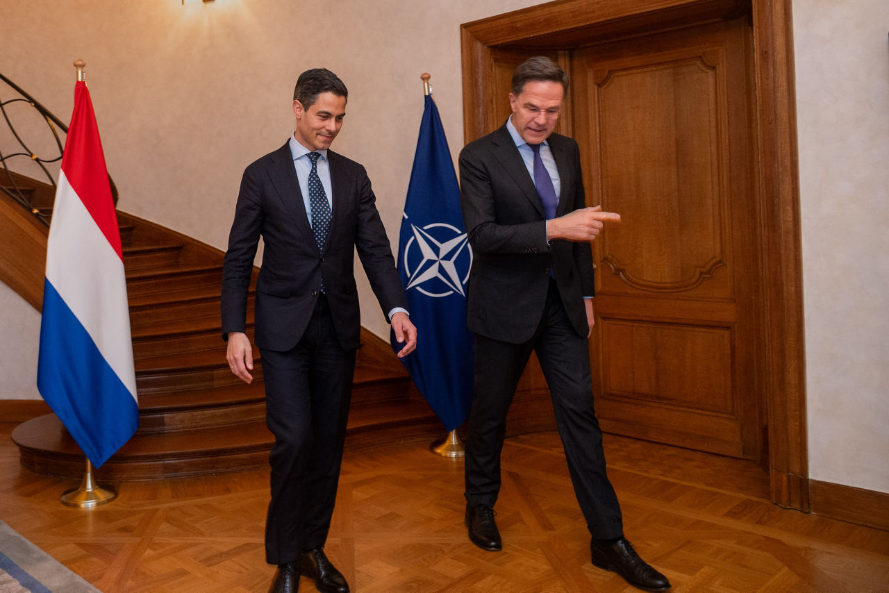 NATO Secretary General Mark Rutte and Prime Minister of the Netherlands, Rob Jetten