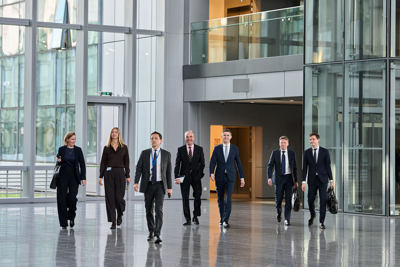 Tom Berendsen, Minister of Foreign Affairs of The Netherlands, at NATO Headquarters in Brussels, Belgium