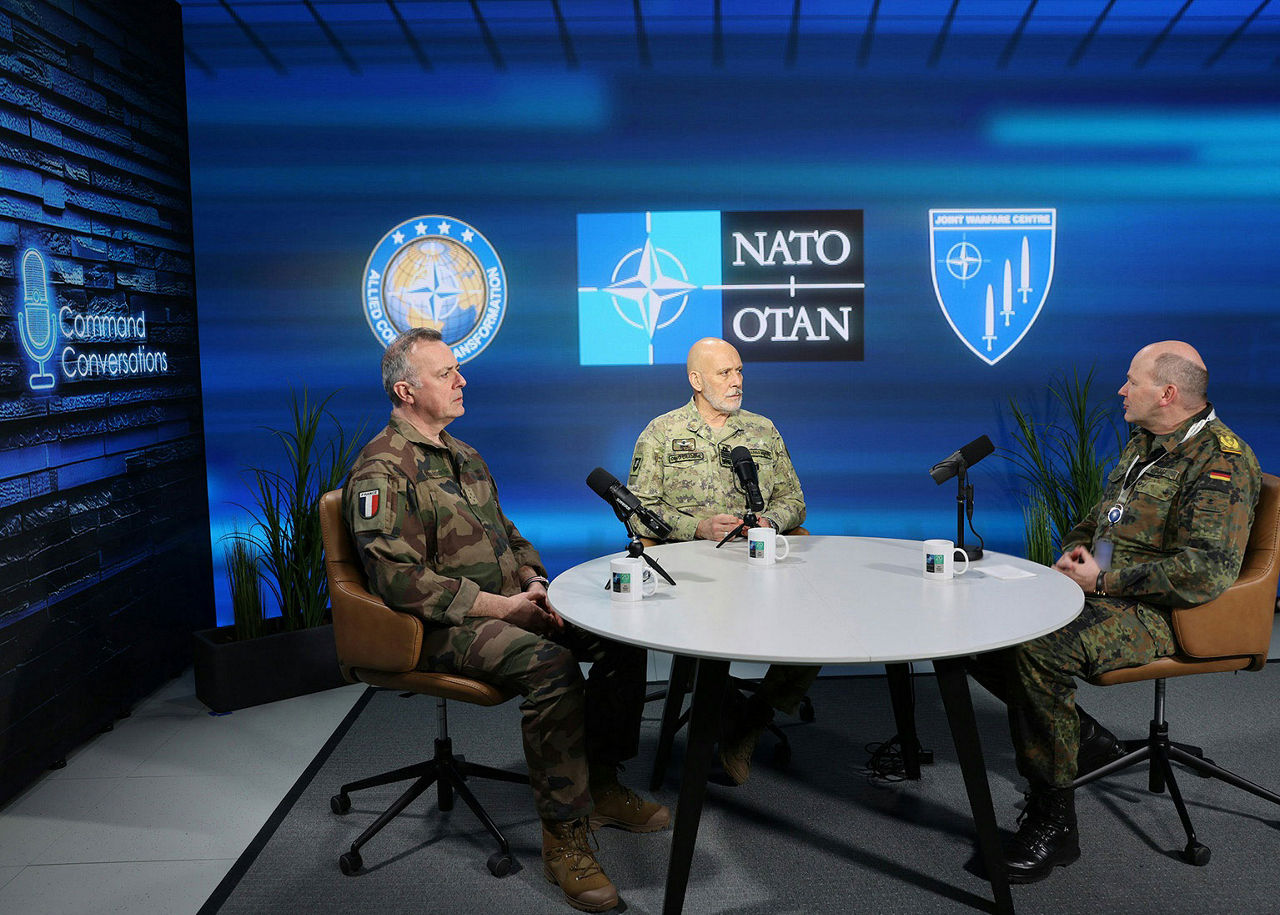Command Conversations podcast with Supreme Allied Commander Transformation, ​​​Admiral Pierre Vandier; Chair of the NATO Military Committee, Admiral Giuseppe Cavo Dragone​; Commander Joint Warfare Centre, Major General ​Ruprecht​ von Butler