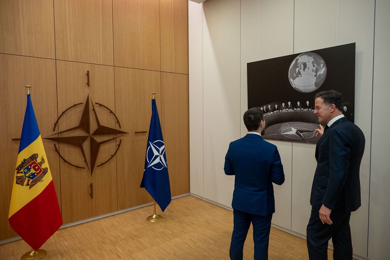 NATO Secretary General Mark Rutte meets Mihai Popșoi, Deputy Prime Minister and Minister of Foreign Affairs of Moldova