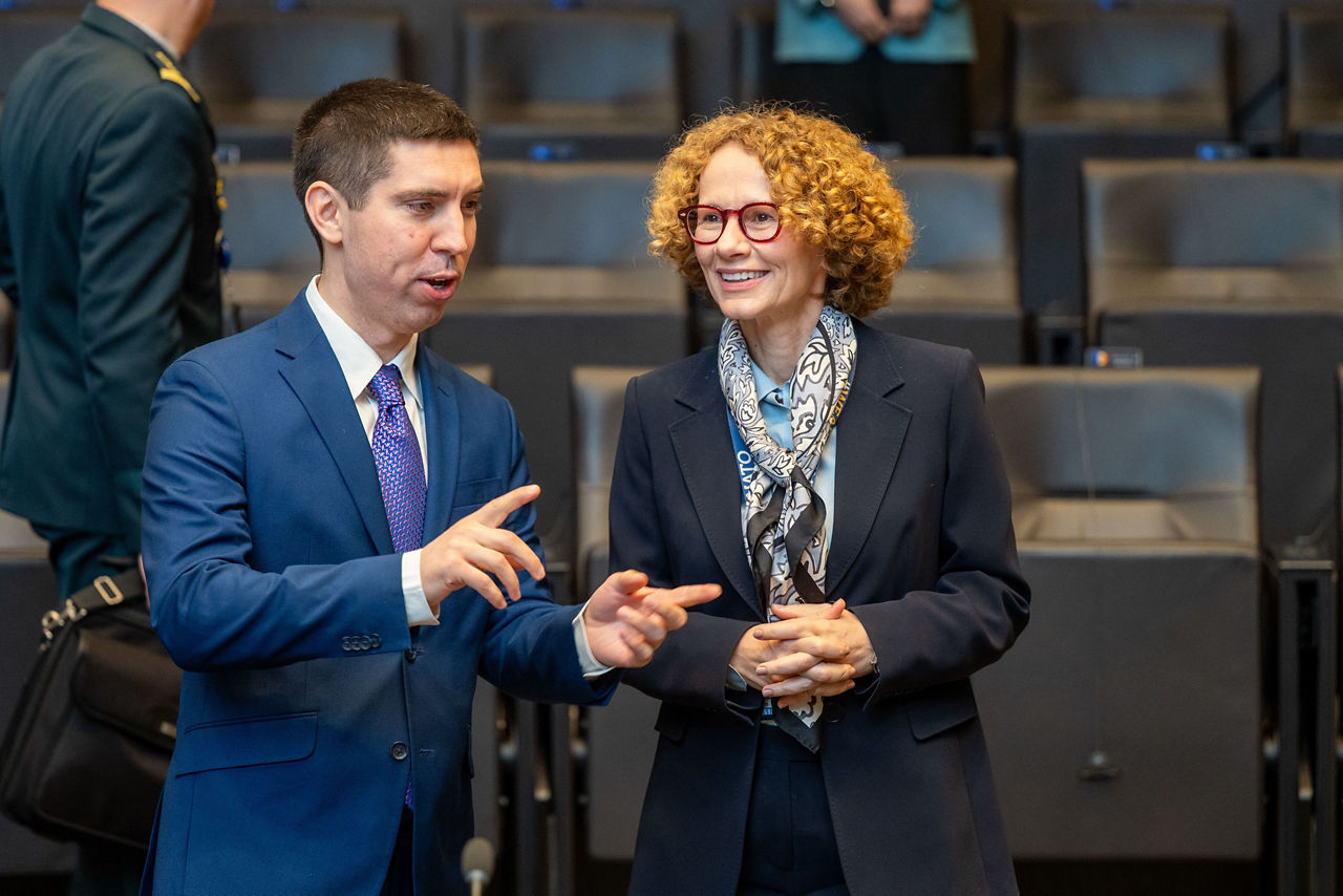 NATO Deputy Secretary General Radmila Shekerinska and Mihai Popșoi, Deputy Prime Minister and Minister of Foreign Affairs of Moldova