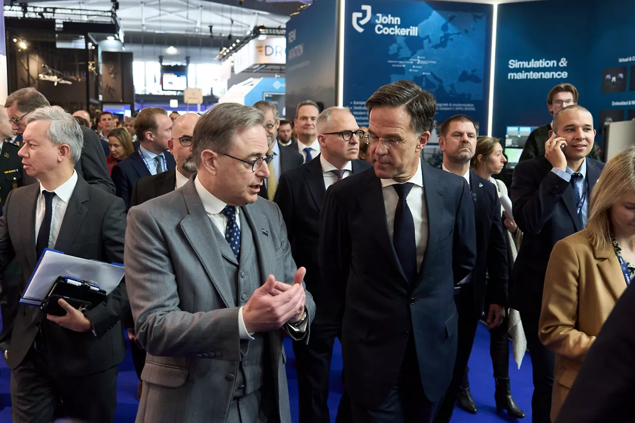 NATO Secretary General Mark Rutte with Bart De Wever, Prime Minister of Belgium