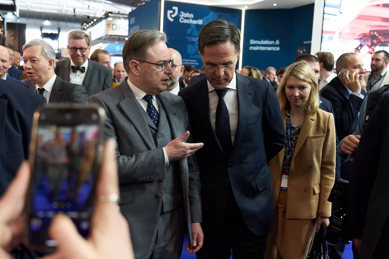 NATO Secretary General Mark Rutte with Bart De Wever, Prime Minister of Belgium