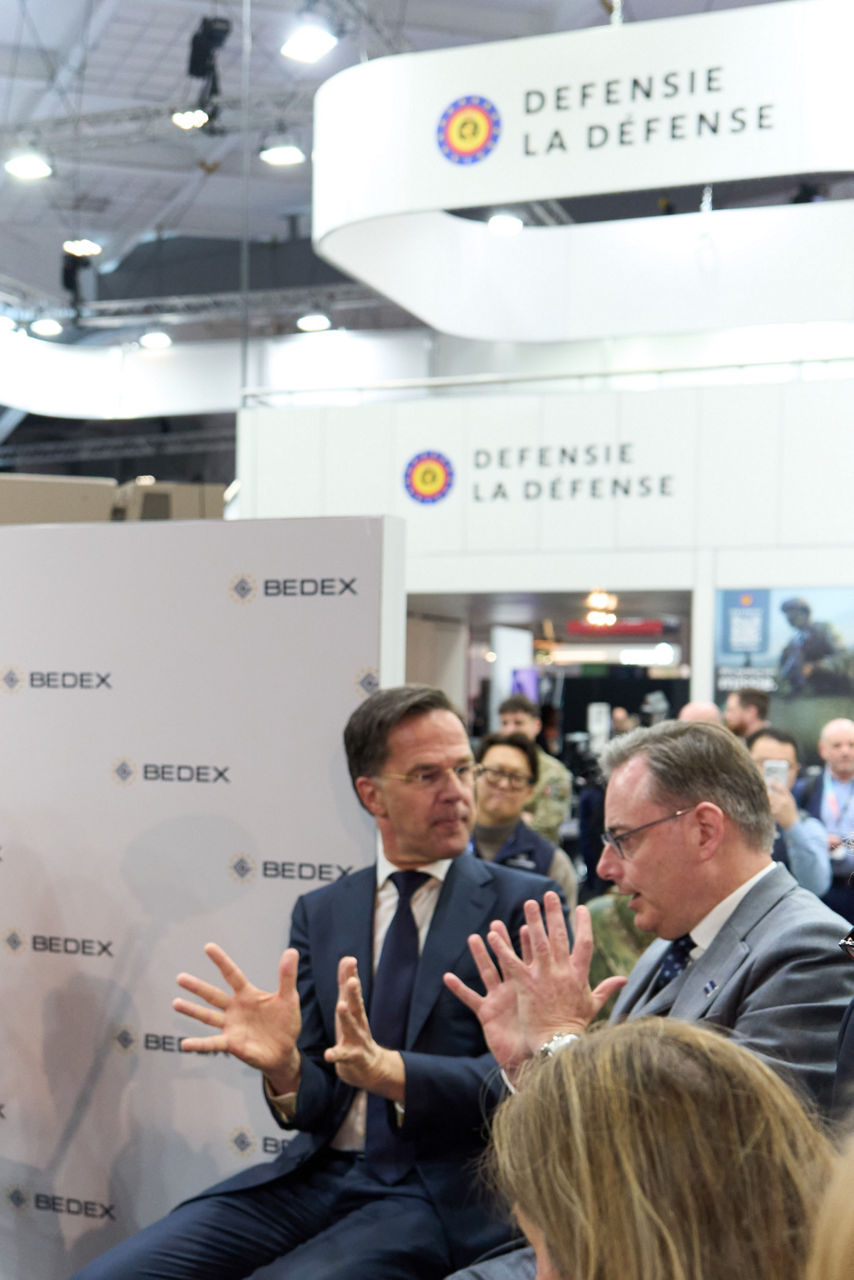 NATO Secretary General Mark Rutte with Bart De Wever, Prime Minister of Belgium