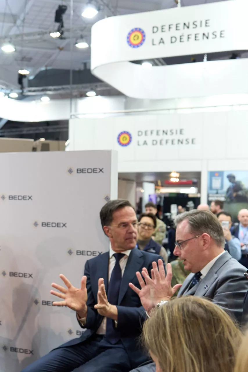 NATO Secretary General Mark Rutte with Bart De Wever, Prime Minister of Belgium