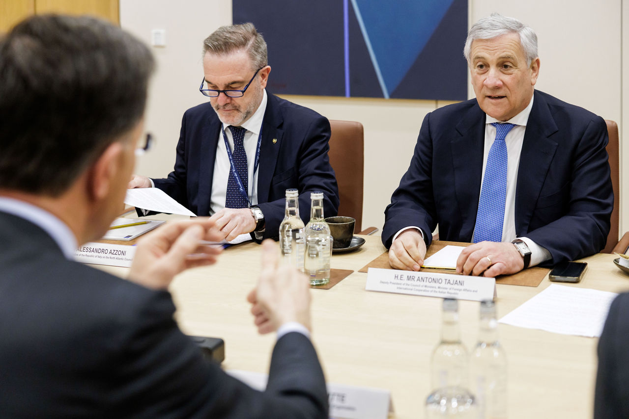 NATO Secretary General Mark Rutte meets with Antonio Tajani, Deputy President of the Council of Ministers and Minister of Foreign Affairs and International Cooperation of Italy