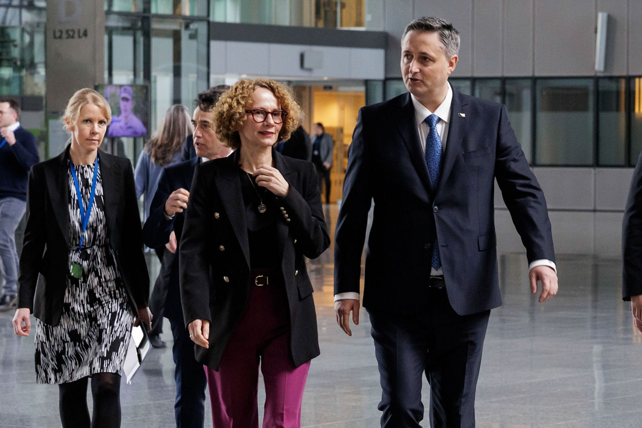NATO Deputy Secretary General Radmila Shekerinska meets with Denis Bećirović, Chair of the Presidency of Bosnia and Herzegovina

