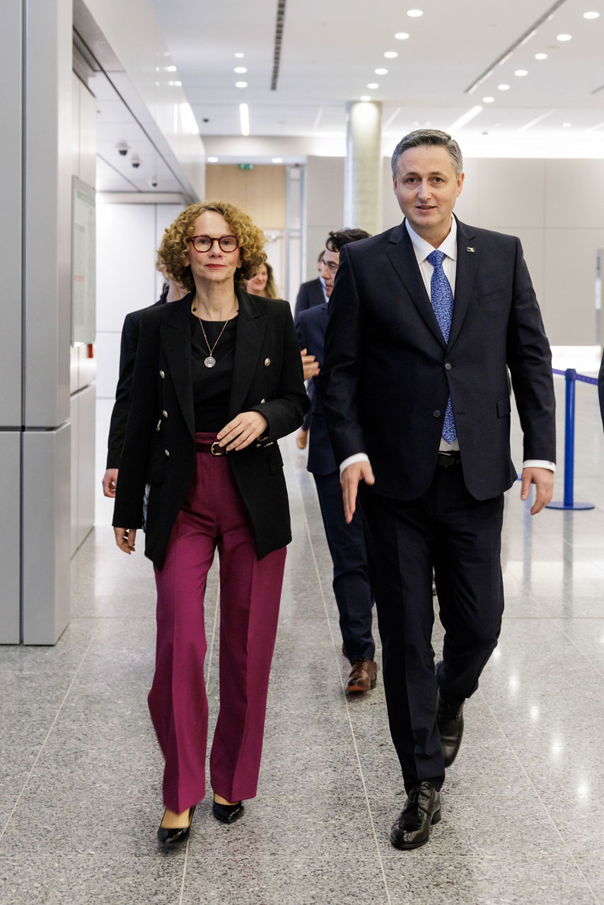 NATO Deputy Secretary General Radmila Shekerinska meets with Denis Bećirović, Chair of the Presidency of Bosnia and Herzegovina
