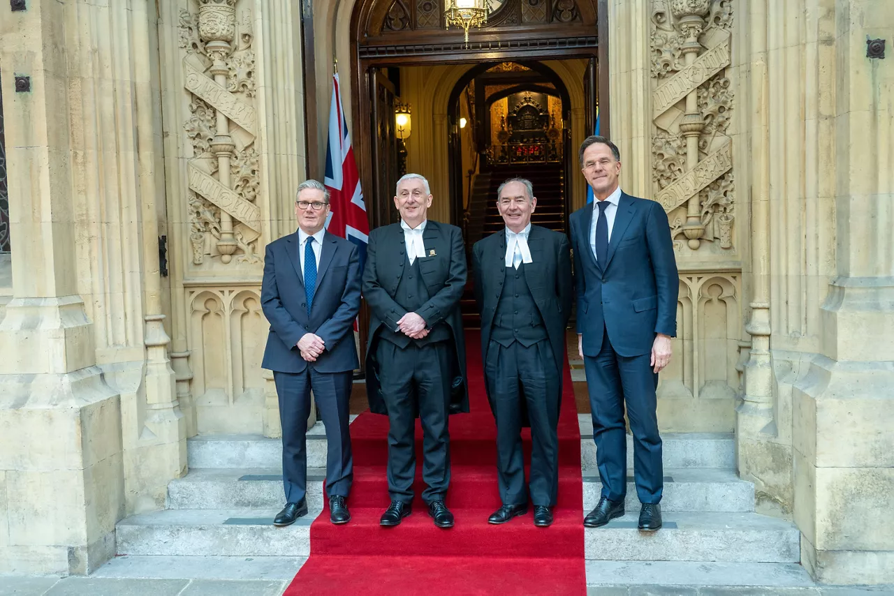 NATO Secretary General Mark Rutte with Keir Starmer, Prime Minister of the United Kingdom at the House Of Commons in London, United Kingdom