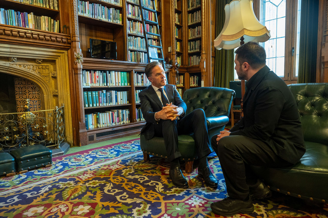 NATO Secretary General Mark Rutte meets with Volodymyr Zelenskyy, President of Ukraine, at the House Of Commons in London, United Kingdom
