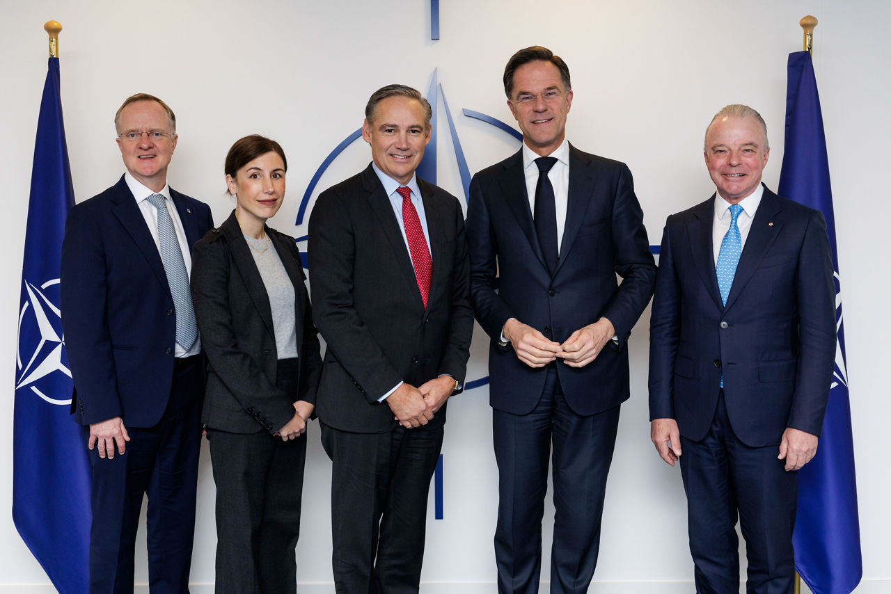 NATO Secretary General Mark Rutte meets with Kelly Ortberg, President and CEO of Boeing at NATO Headquarters in Brussels, Belgium