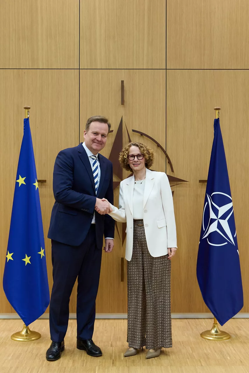 NATO Deputy Secretary General Radmila Shekerinska meets with EU Special Representative for the Belgrade-Pristina Dialogue and other Western Balkan regional issues, Peter Sørensen