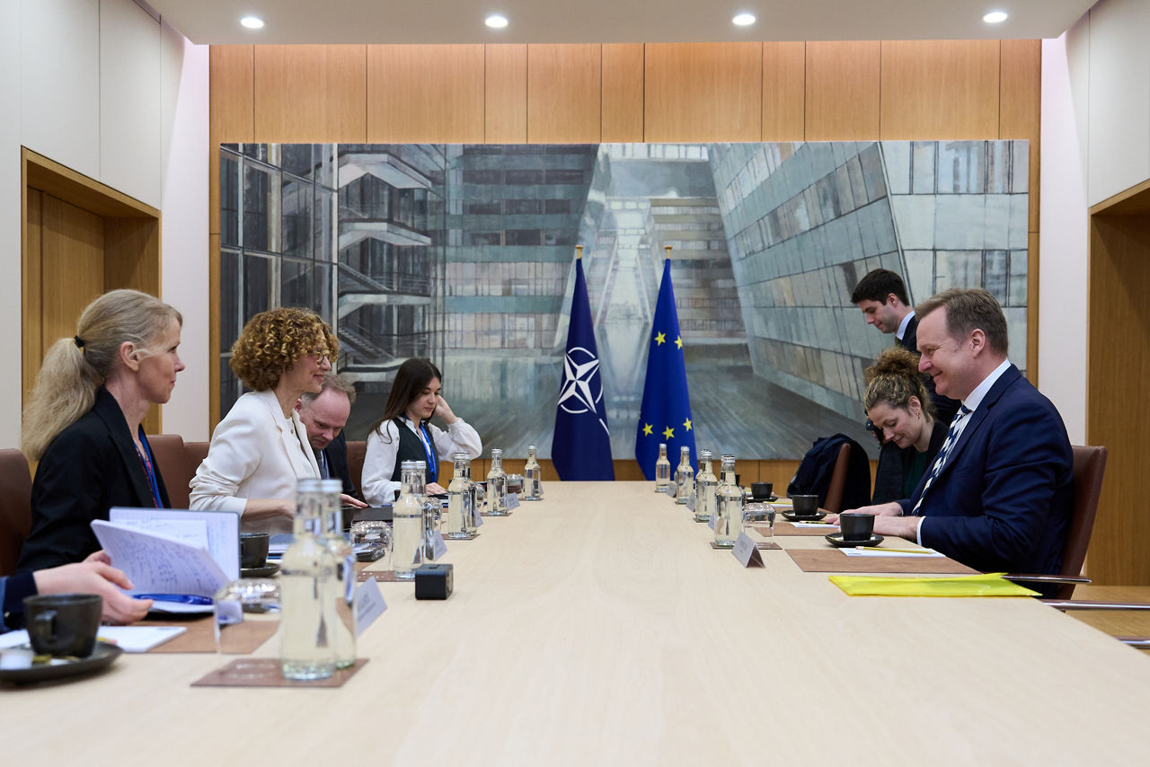 NATO Deputy Secretary General Radmila Shekerinska meets with EU Special Representative for the Belgrade-Pristina Dialogue and other Western Balkan regional issues, Peter Sørensen