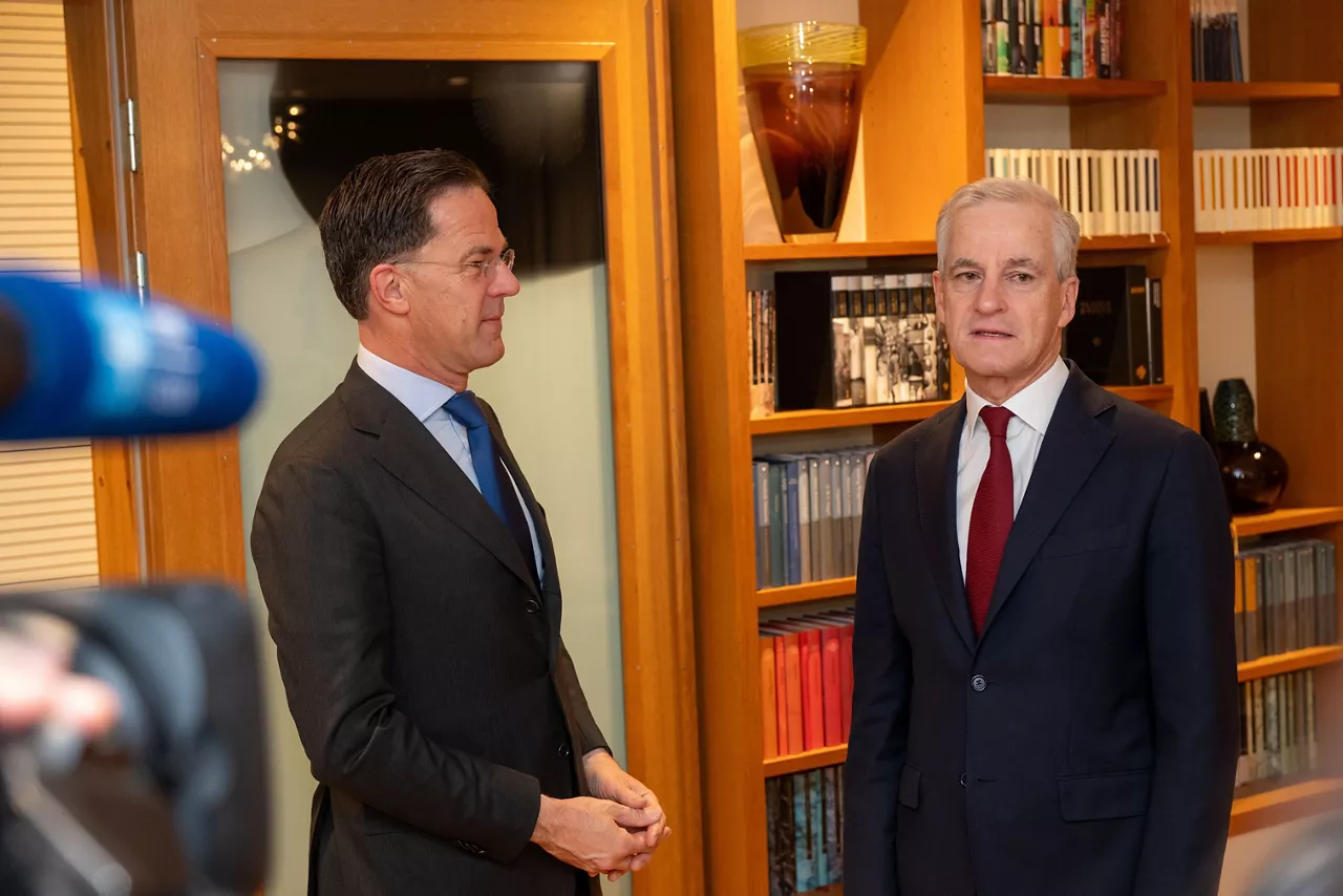 NATO Secretary General Mark Rutte meets with Jonas Gahr Støre, Prime Minister of Norway