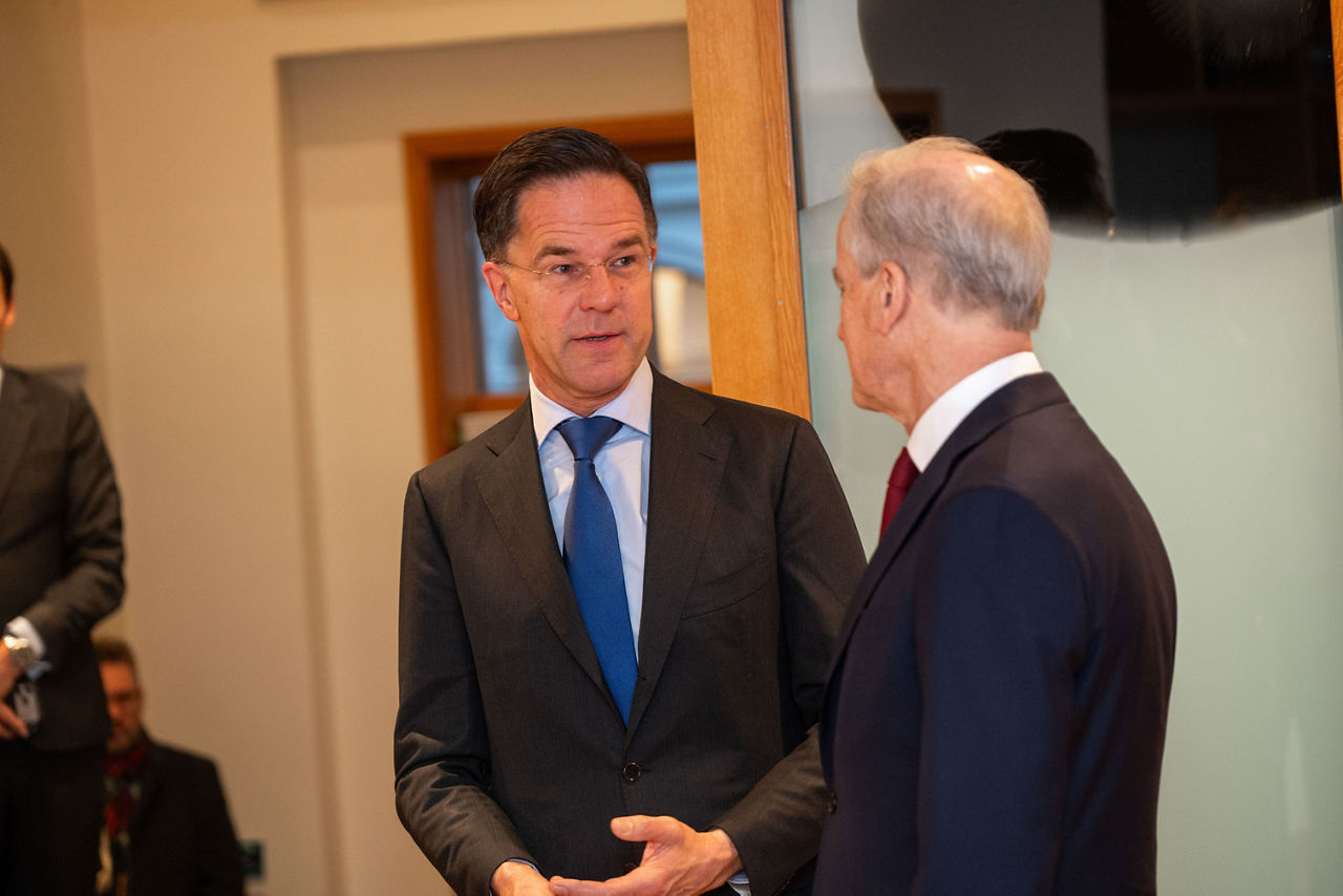 NATO Secretary General Mark Rutte meets with Jonas Gahr Støre, Prime Minister of Norway