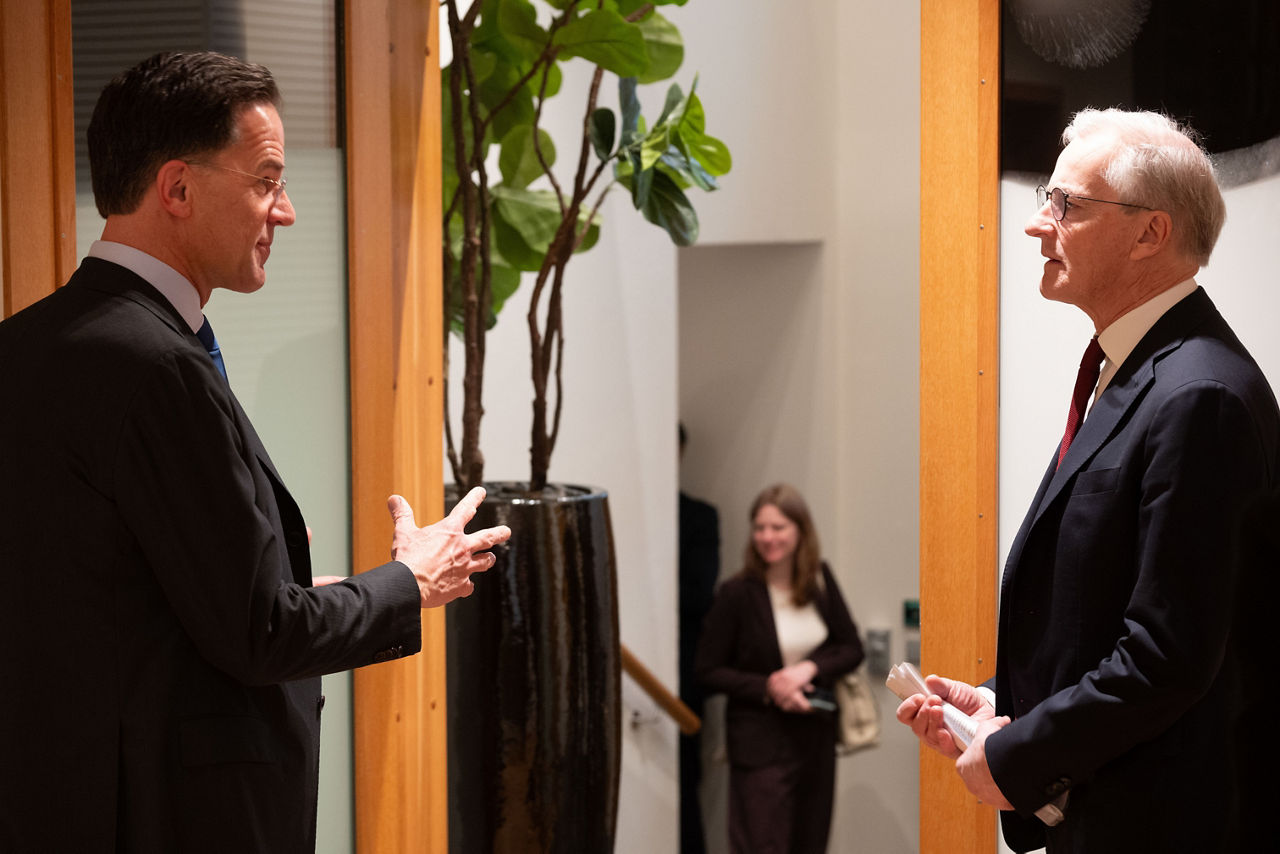 NATO Secretary General Mark Rutte meets with Jonas Gahr Støre, Prime Minister of Norway