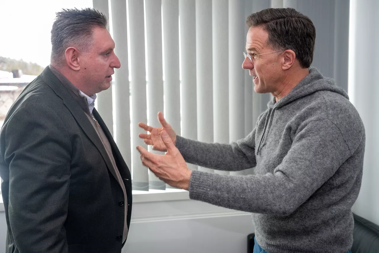 NATO Secretary General Mark Rutte meets with Rune Edvardsen, Mayor of Narvik