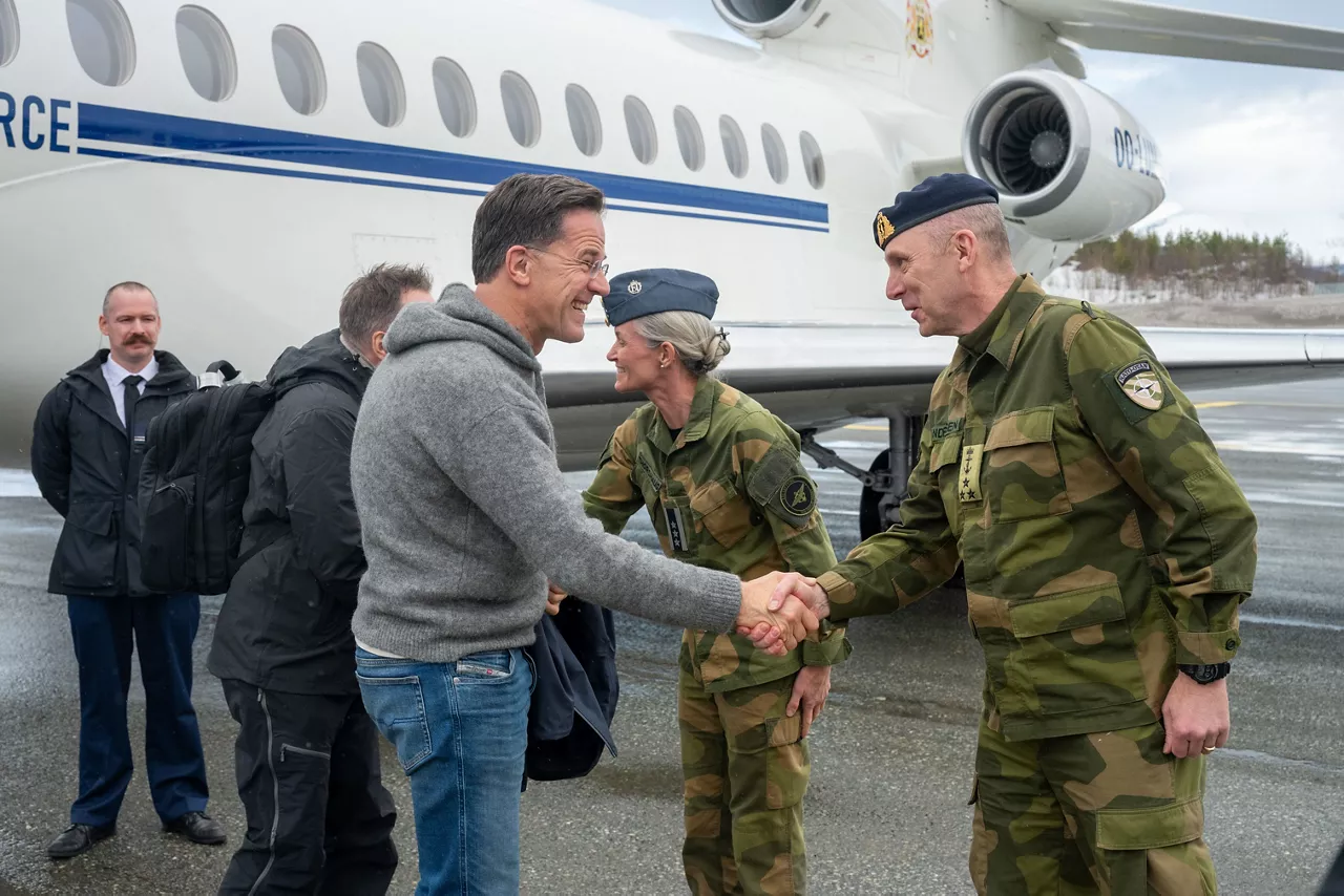NATO Secretary General Mark Rutte at the Bardufoss Airbase in Norway