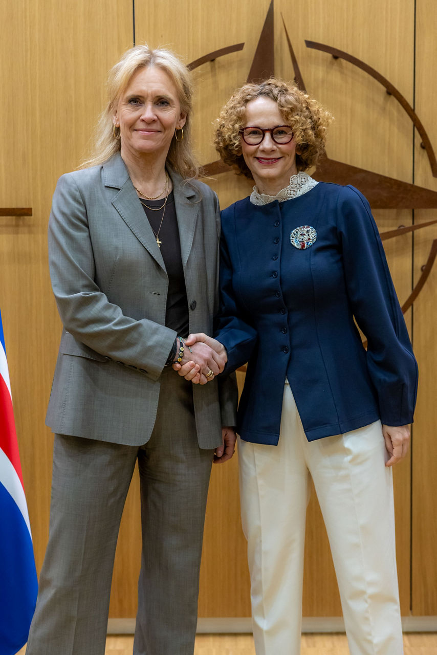 NATO Deputy Secretary General Radmila Shekerinska meets with Þorgerður Katrín Gunnarsdóttir,  Minister for Foreign Affairs of Iceland
