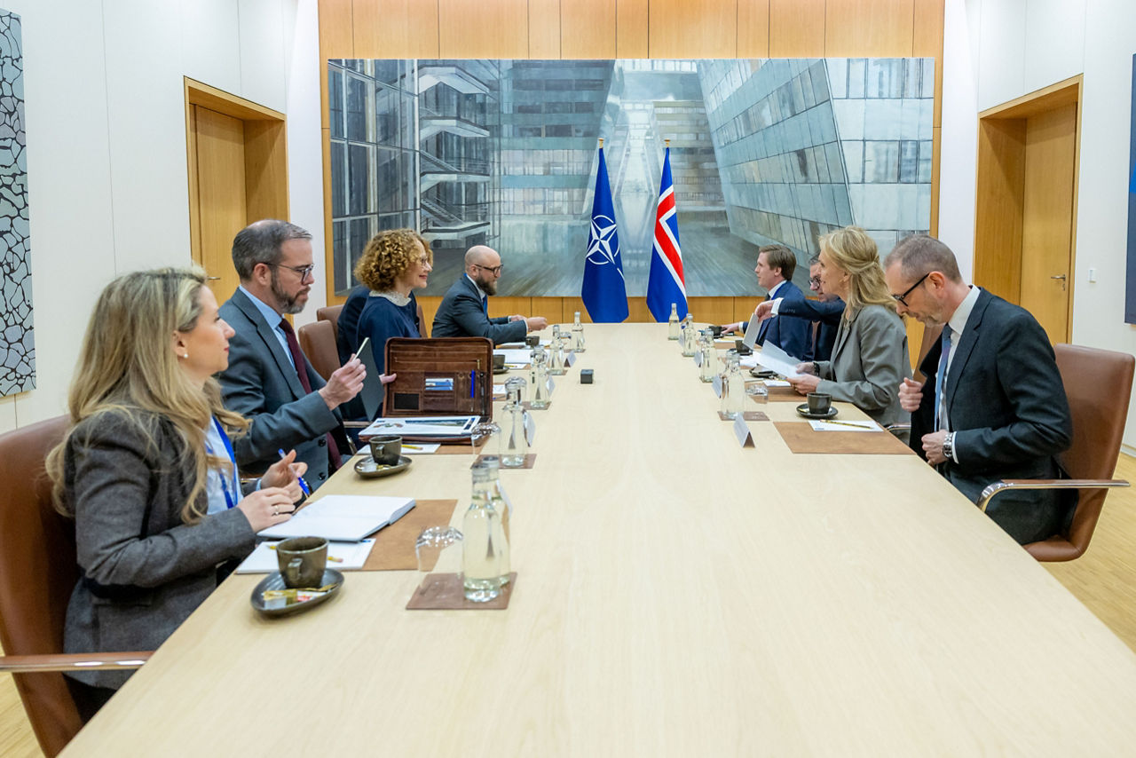 NATO Deputy Secretary General Radmila Shekerinska meets with Þorgerður Katrín Gunnarsdóttir,  Minister for Foreign Affairs of Iceland
