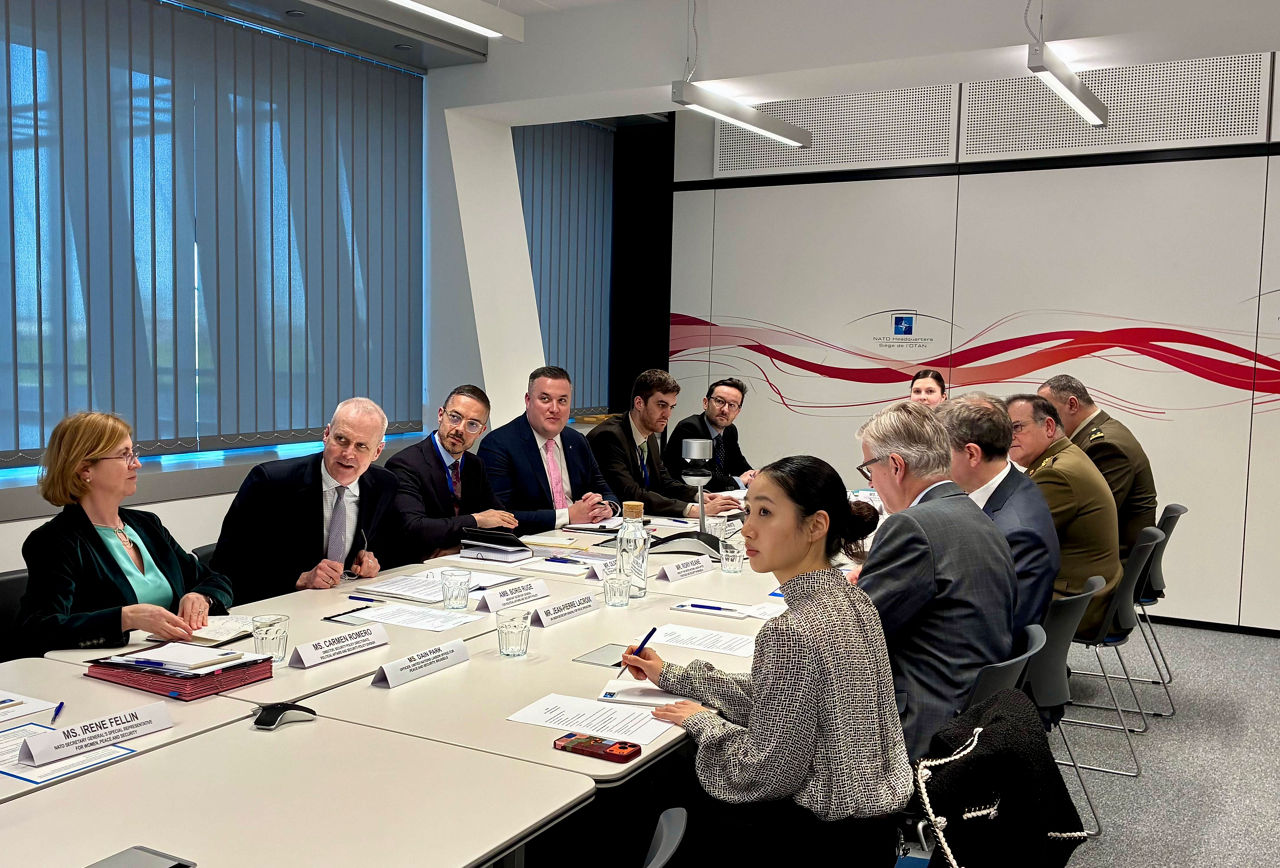 NATO Assistant Secretary General Boris Ruge and UN Under-Secretaries-General Rosemary DiCarlo (Political and Peacebuilding Affairs) and Jean-Pierre Lacroix (Peace Operations) co-chaired the annual UN-NATO staff talks, held in Brussels on 18 March 2026