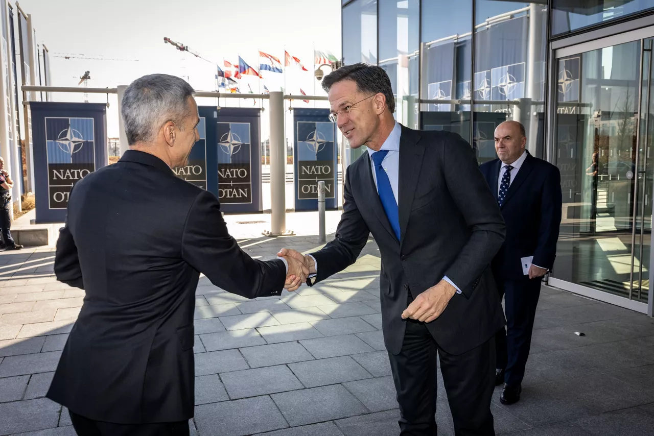 NATO Secretary General Mark Rutte meets with Andrey Gurov, Prime Minister of Bulgaria