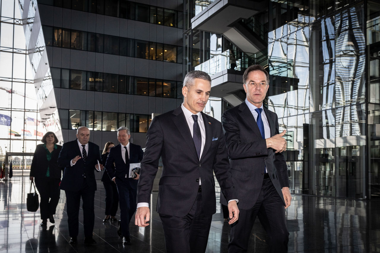 NATO Secretary General Mark Rutte meets with Andrey Gurov, Prime Minister of Bulgaria