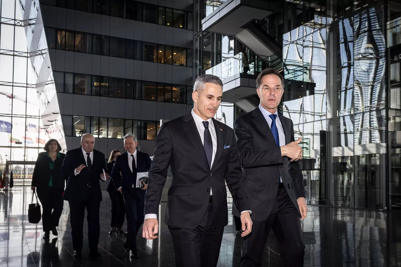 NATO Secretary General Mark Rutte meets with Andrey Gurov, Prime Minister of Bulgaria