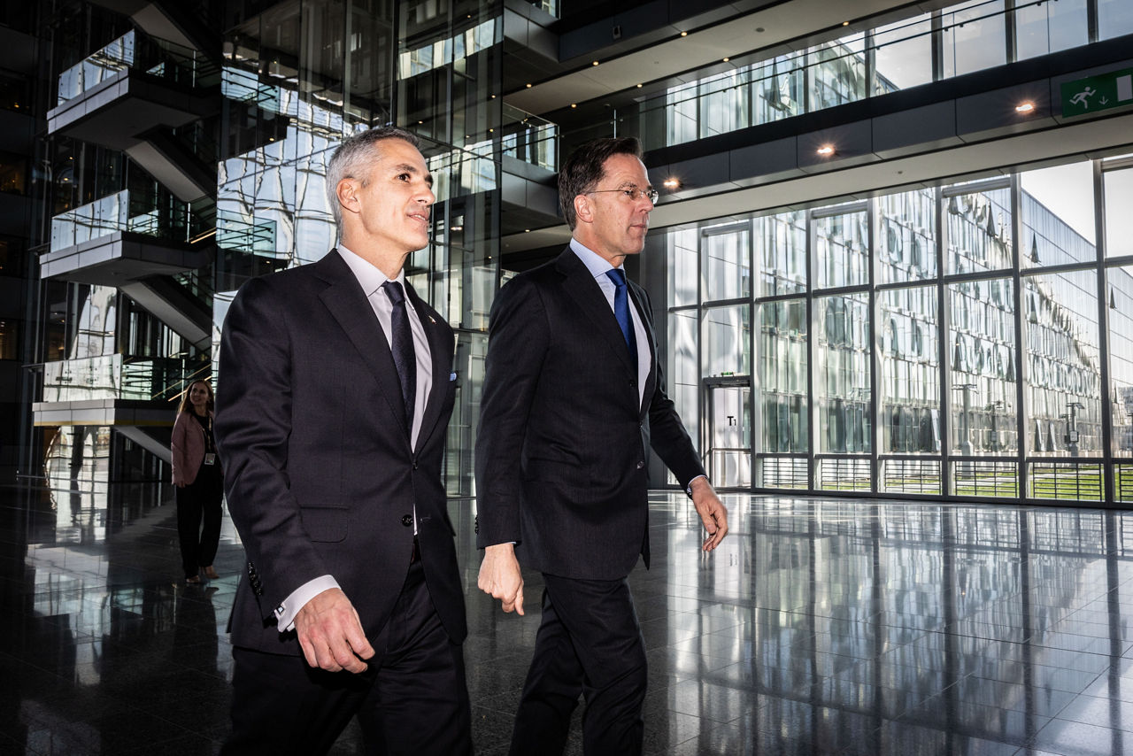 NATO Secretary General Mark Rutte meets with Andrey Gurov, Prime Minister of Bulgaria