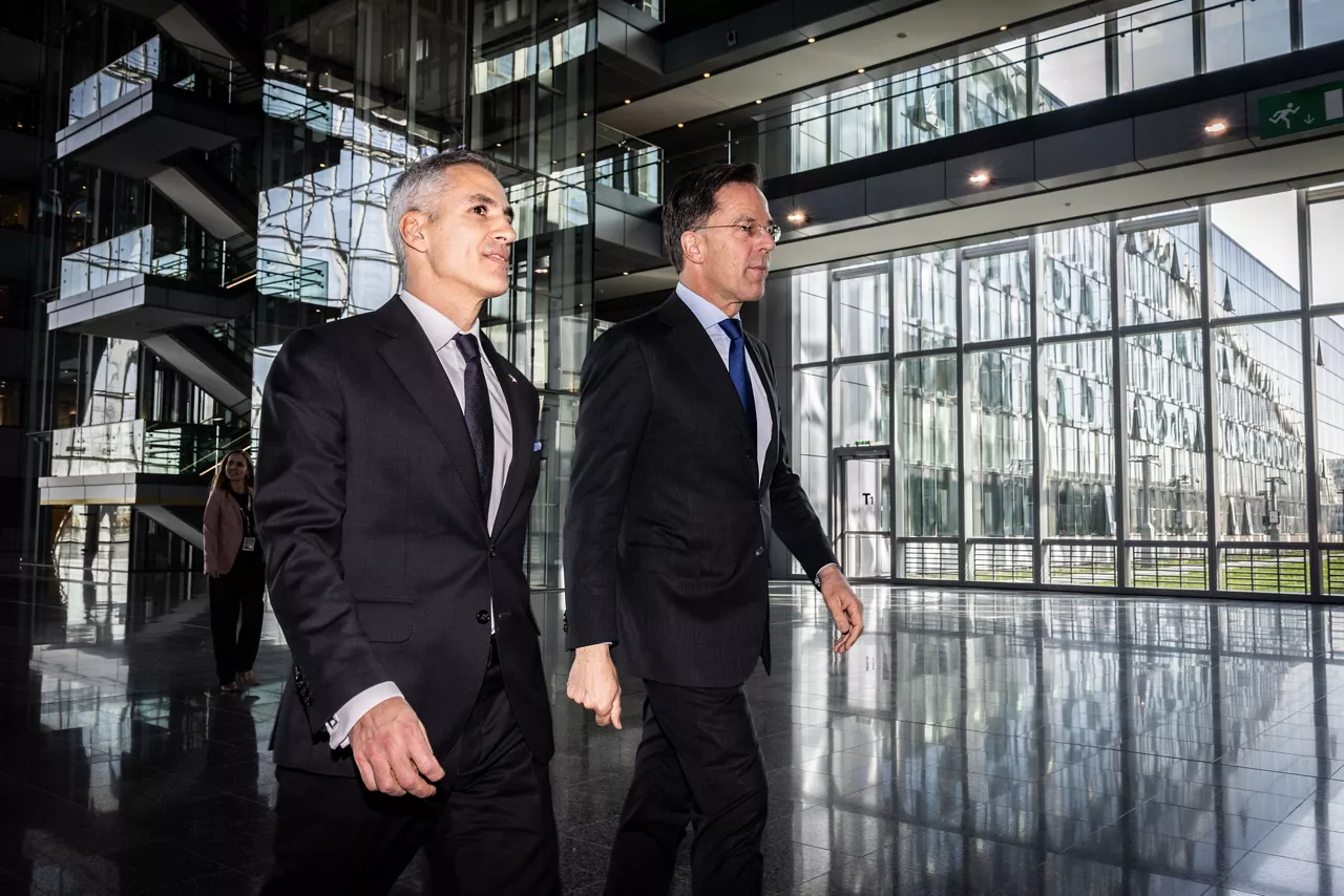 NATO Secretary General Mark Rutte meets with Andrey Gurov, Prime Minister of Bulgaria