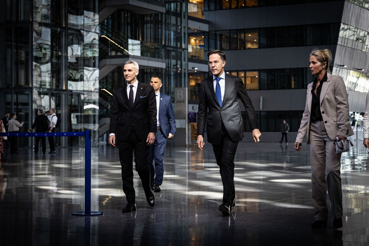 NATO Secretary General Mark Rutte meets with Andrey Gurov, Prime Minister of Bulgaria