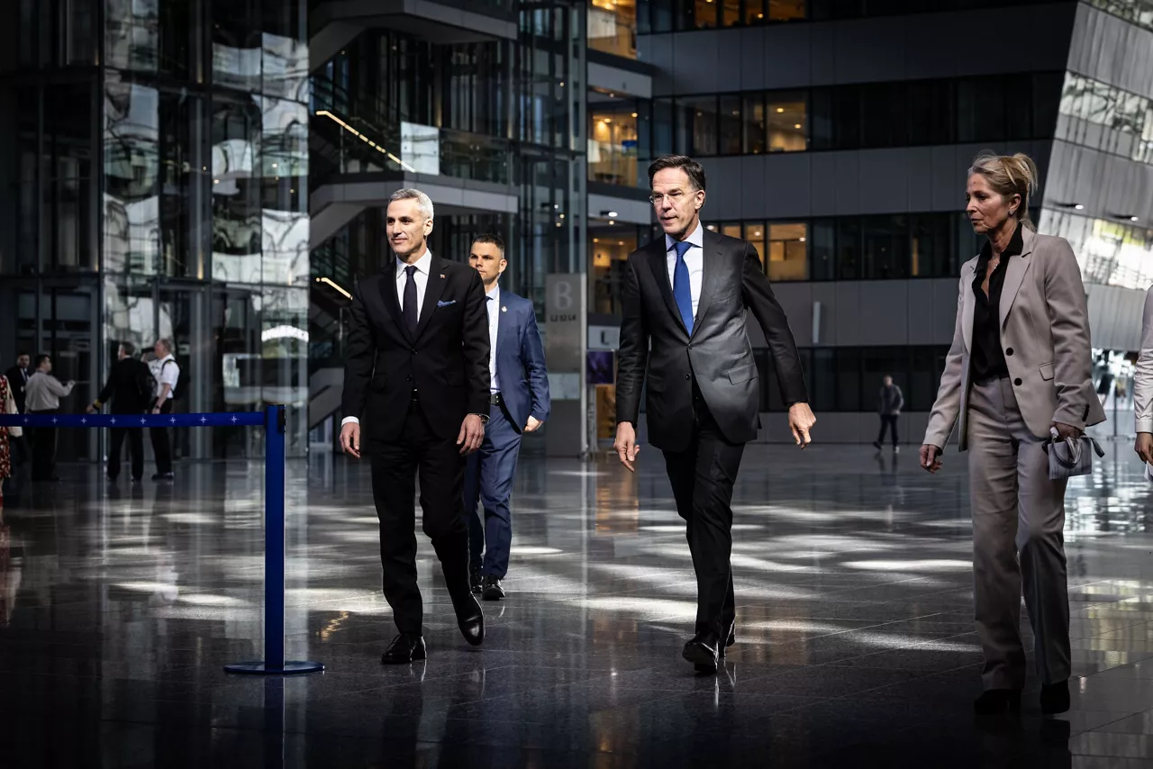 NATO Secretary General Mark Rutte meets with Andrey Gurov, Prime Minister of Bulgaria