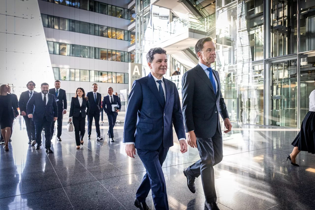 The President of Romania, Nicușor Dan visits NATO and meets with NATO Secretary General Mark Rutte