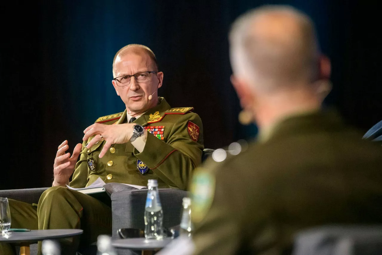 Lieutenant General Remigijus Baltrėnas, NATO DGIMS, at the Baltic Military Conference in Vilnius, 2026-03-20