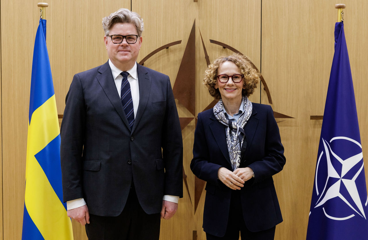 NATO Deputy Secretary General Radmila Shekerinska meets with Gunnar Strömmer, Minister for Justice of Sweden
