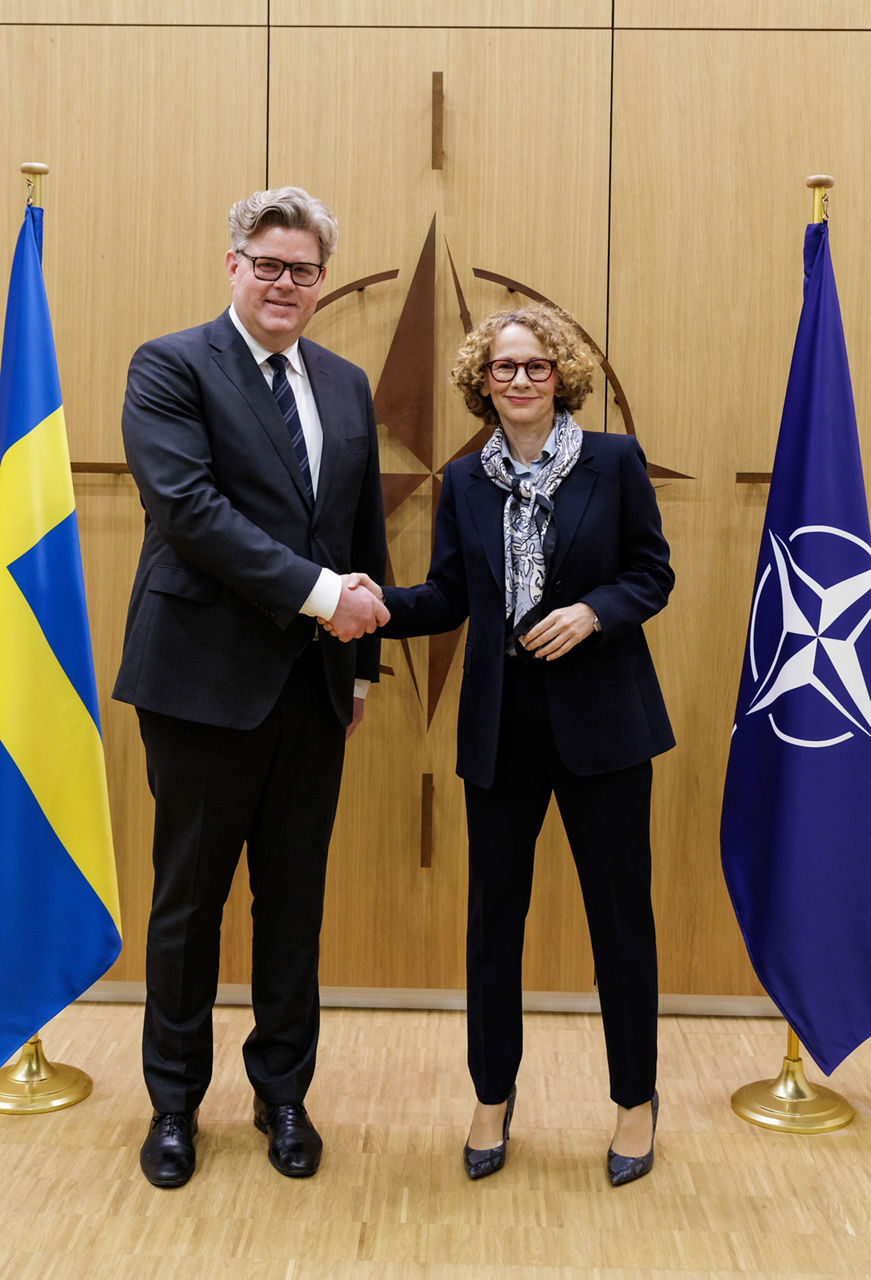 NATO Deputy Secretary General Radmila Shekerinska meets with Gunnar Strömmer, Minister for Justice of Sweden
