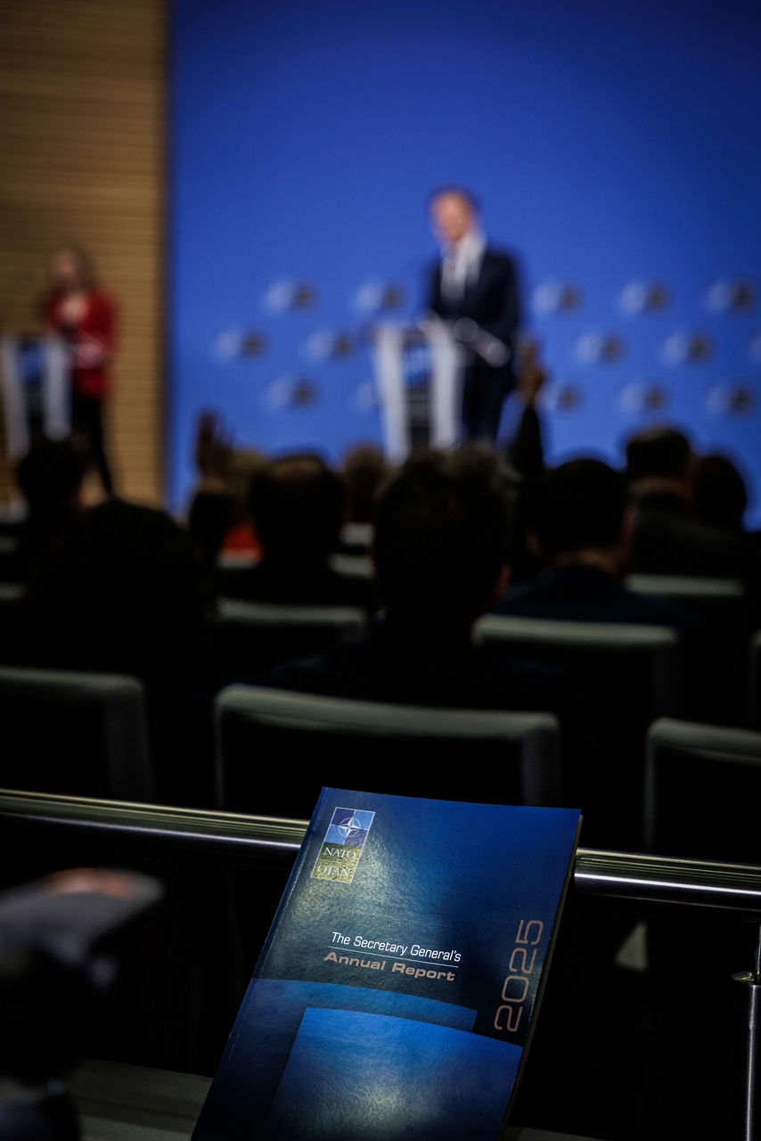 Press conference by the NATO Secretary General Mark Rutte for the launch of his Annual Report for 2025