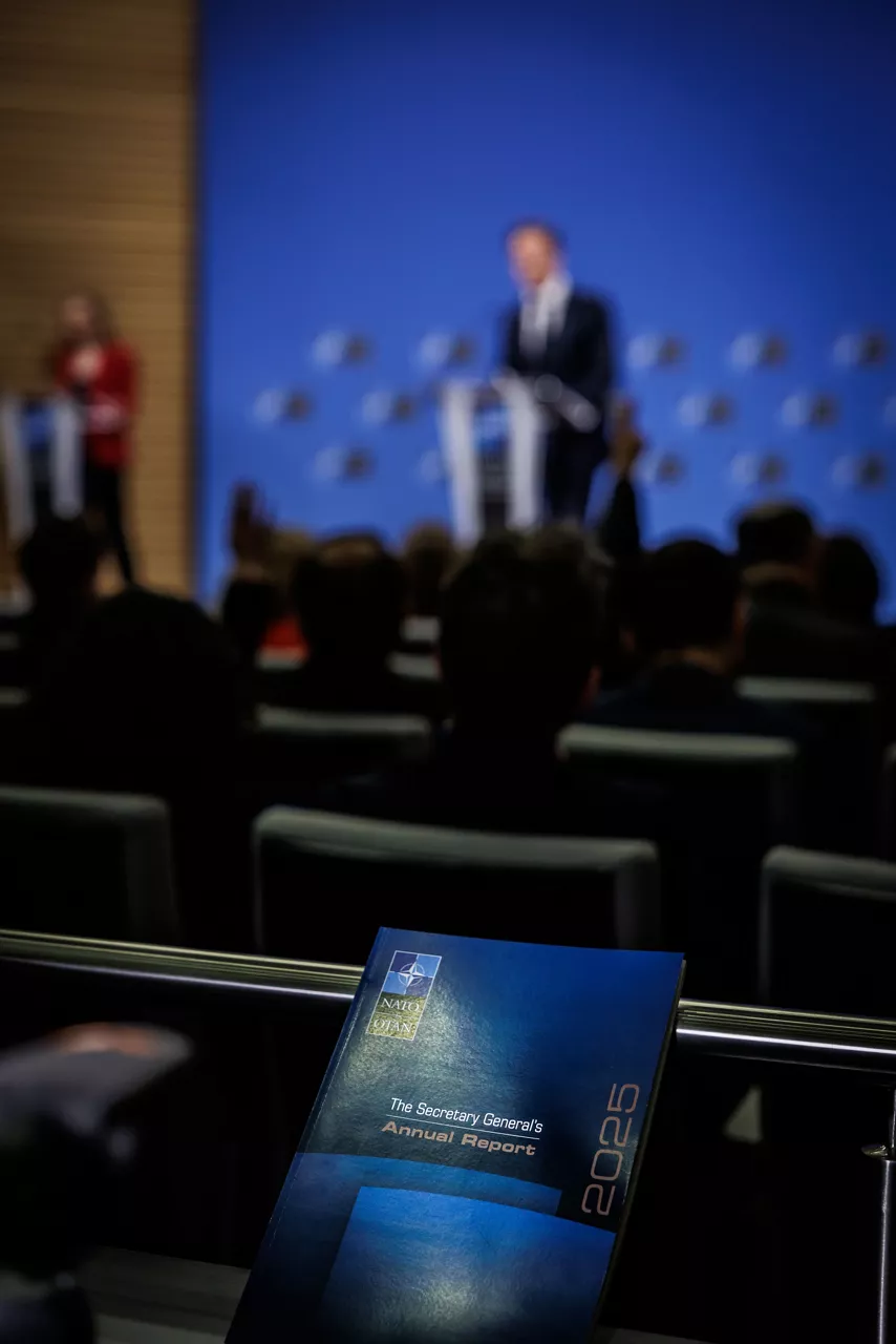 Press conference by the NATO Secretary General Mark Rutte for the launch of his Annual Report for 2025