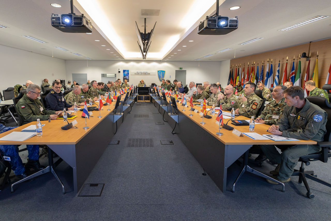 NATO Military Committee during briefings at Allied Air Command (AIRCOM) headquarters