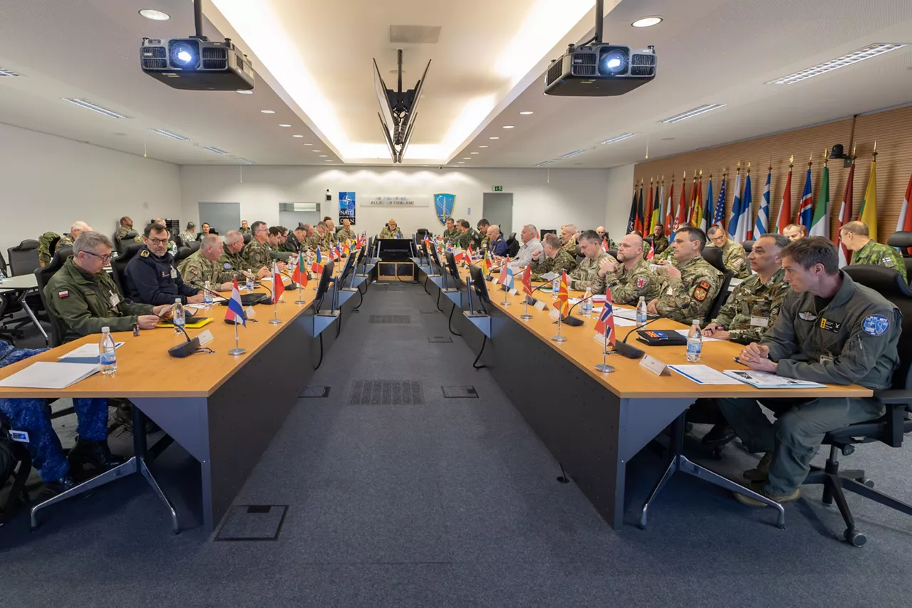 NATO Military Committee during briefings at Allied Air Command (AIRCOM) headquarters