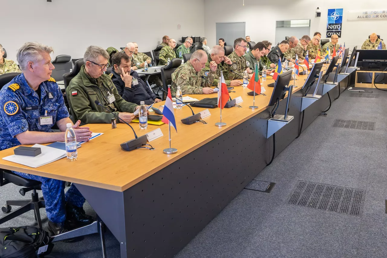 NATO Military Committee during briefings at Allied Air Command (AIRCOM) headquarters