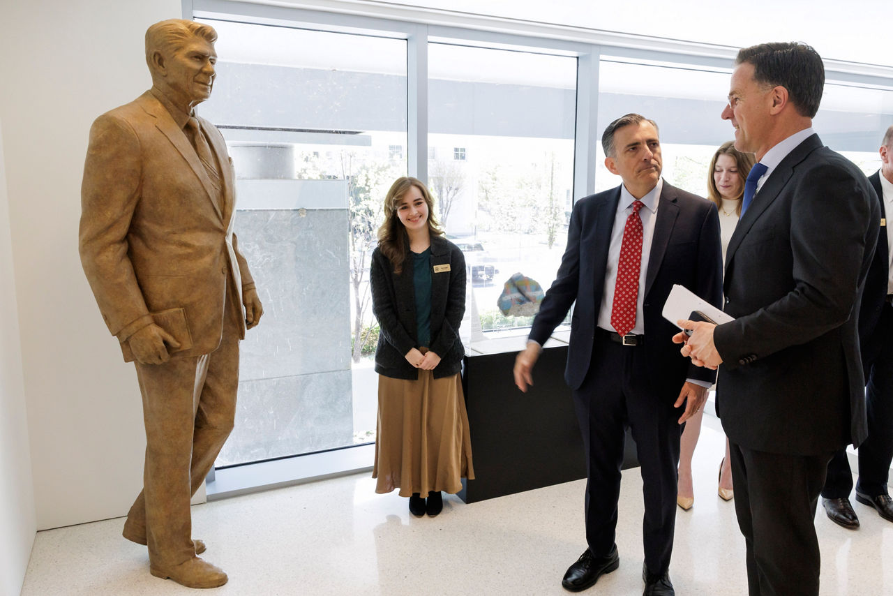 NATO Secretary General Mark Rutte and David Trulio, President and CEO of the Ronald Reagan Presidential Foundation and Institute