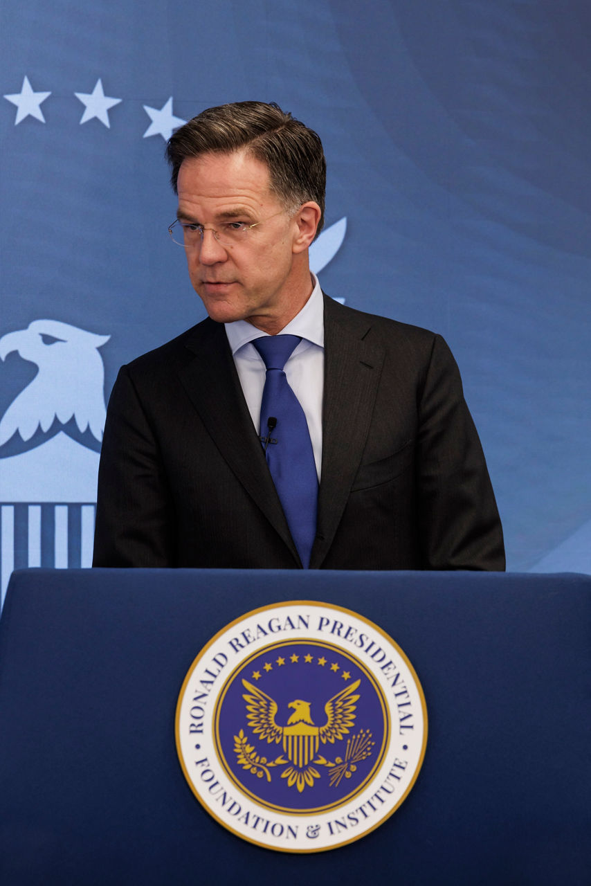 NATO Secretary General Mark Rutte speaks at the Reagan Institute’s Center for Peace Through Strength