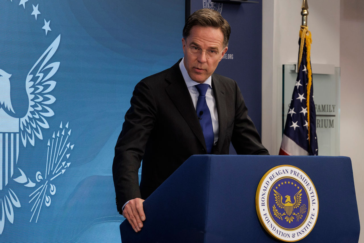 NATO Secretary General Mark Rutte speaks at the Reagan Institute’s Center for Peace Through Strength