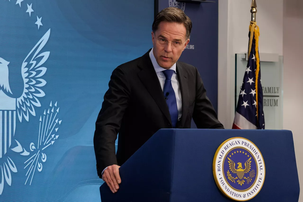 NATO Secretary General Mark Rutte speaks at the Reagan Institute’s Center for Peace Through Strength
