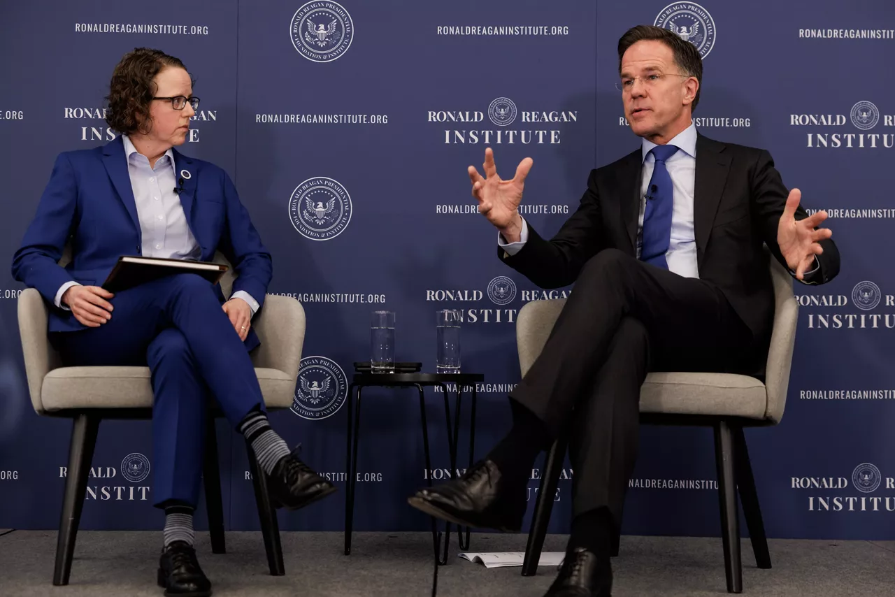 Moderated conversation with NATO Secretary General Mark Rutte at the Reagan Institute’s Center for Peace Through Strength moderated by Rachel Hoff, Reagan Institute Policy Director