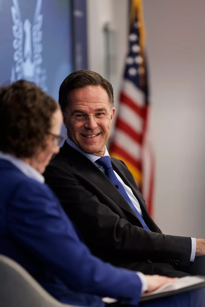 Moderated conversation with NATO Secretary General Mark Rutte at the Reagan Institute’s Center for Peace Through Strength moderated by Rachel Hoff, Reagan Institute Policy Director
