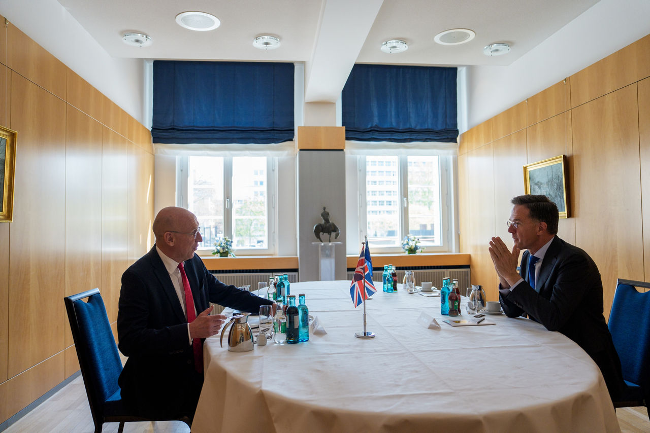NATO Secretary General Mark Rutte meets with John Healey, Secretary of State for Defence of the United Kingdom