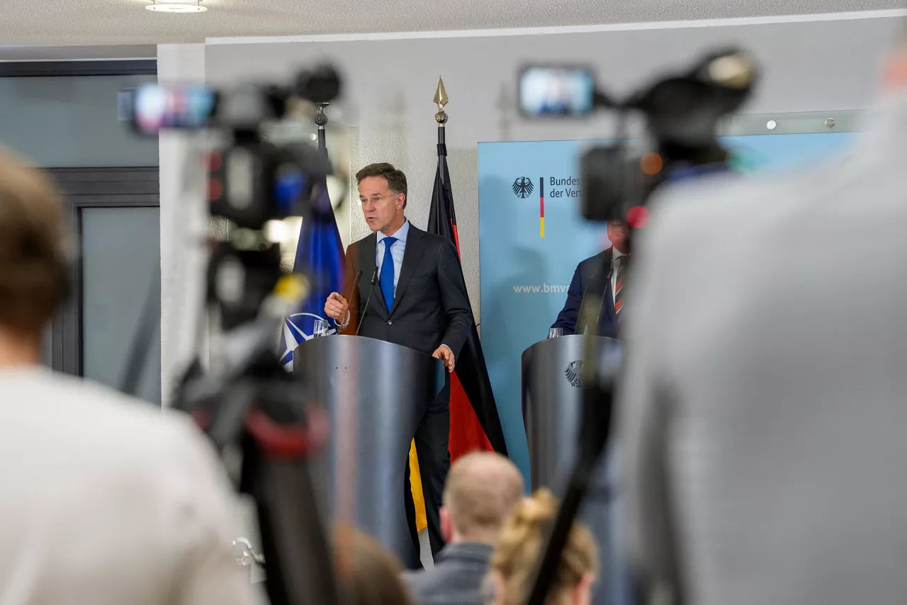 Joint press conference by NATO Secretary General Mark Rutte with Boris Pistorius, Minister of Defence of Germany, John Healey, Secretary of State for Defence of the United Kingdom, and Mykhailo Fedorov, Minister of Defence of Ukraine following the meeting of the UDCG